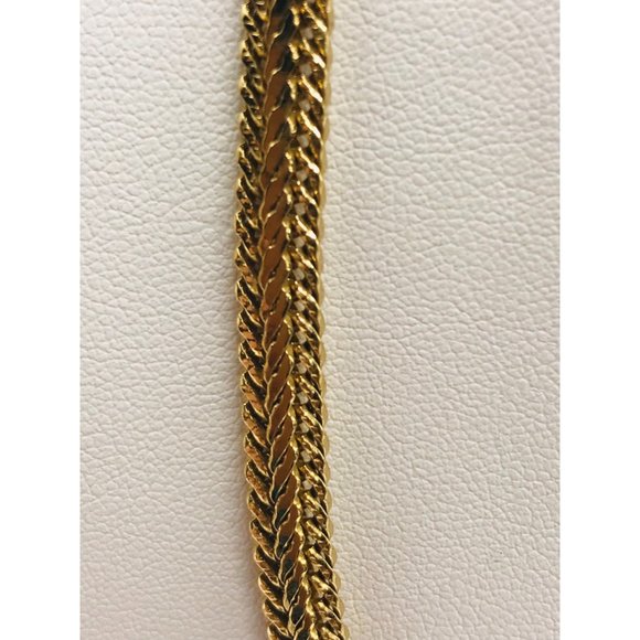DM 10kgp herringbone chain fold over clasp 18” necklace - Picture 3 of 5